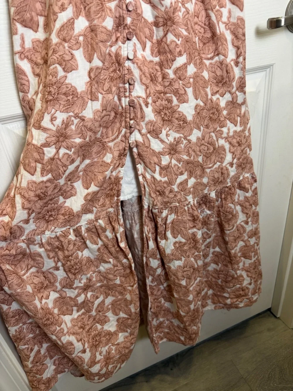 Abercrombie & Fitch Blush Rose Print Maxi Dress